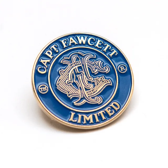 captain-fawcett-mallard-stove-enamel-badge-pin-s-maill-lner-bleu-et-or-collectio image 1