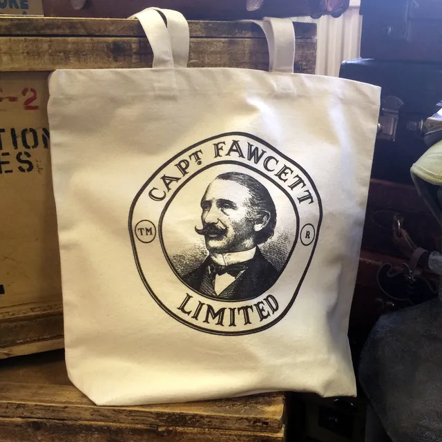 captain-fawcett-sac-tote-du-capitaine-sac-en-toile-de-sac-farine-vintage image 1