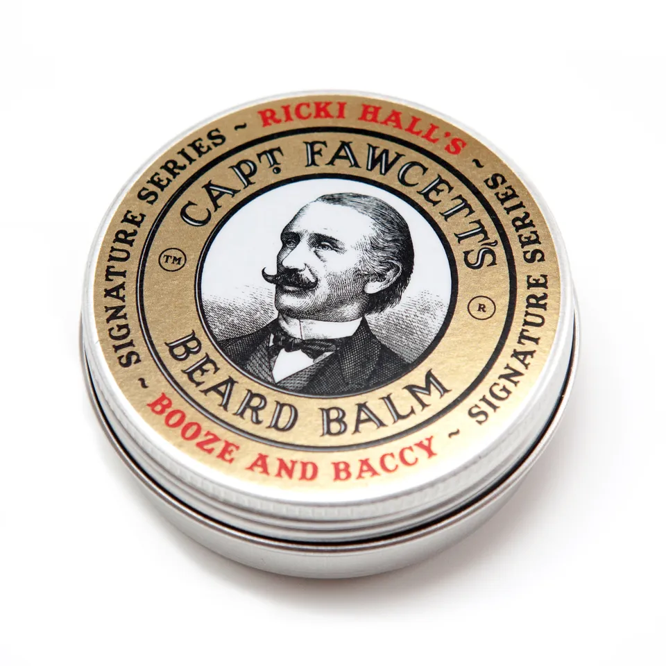 captain-fawcett-booze-baccy-beard-balm-baume-barbe-ricki-hall-cires-exotiques-et image 1