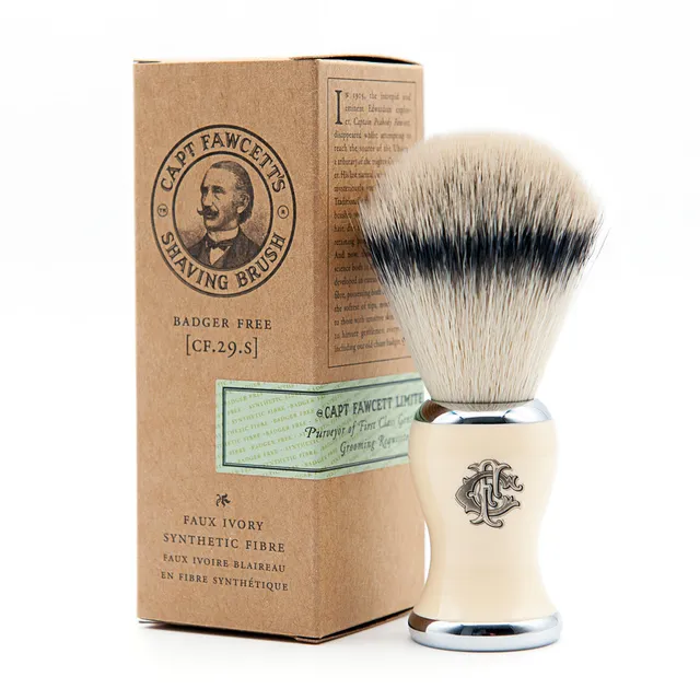 captain-fawcett-faux-badger-shaving-brush-blaireau-de-rasage-synth-tique-sans-cr image 1
