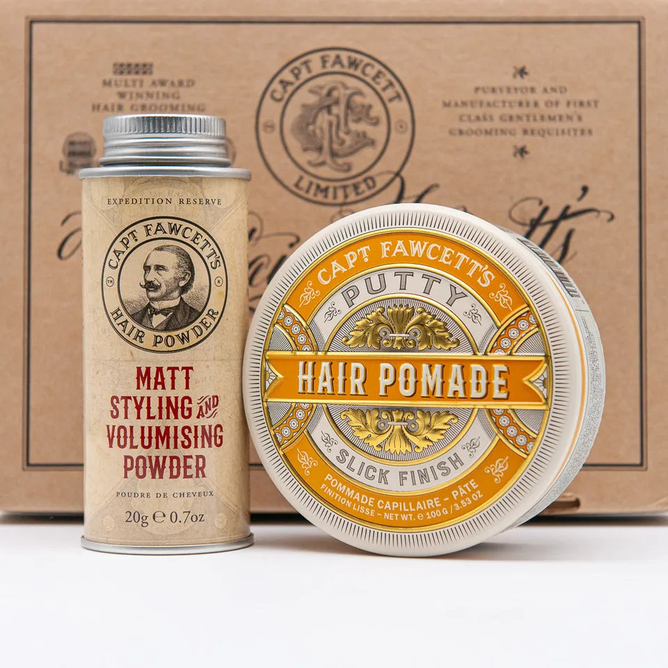 captain-fawcett-hair-couture-gift-set-coffret-coiffant-putty-pomade-poudre-coiff image 1