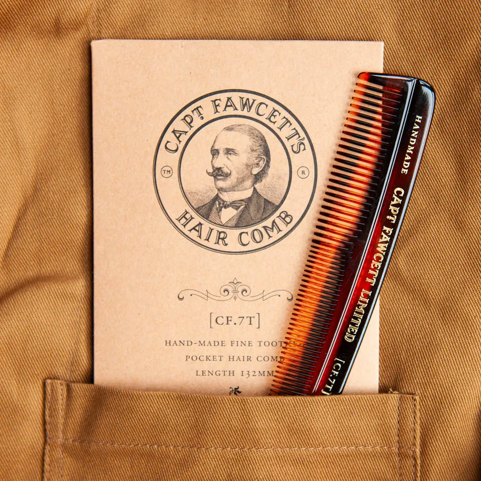 captain-fawcett-hair-comb-cf-7t-peigne-cheveux-fin-en-ac-tate-de-cellulose-132-m image 1