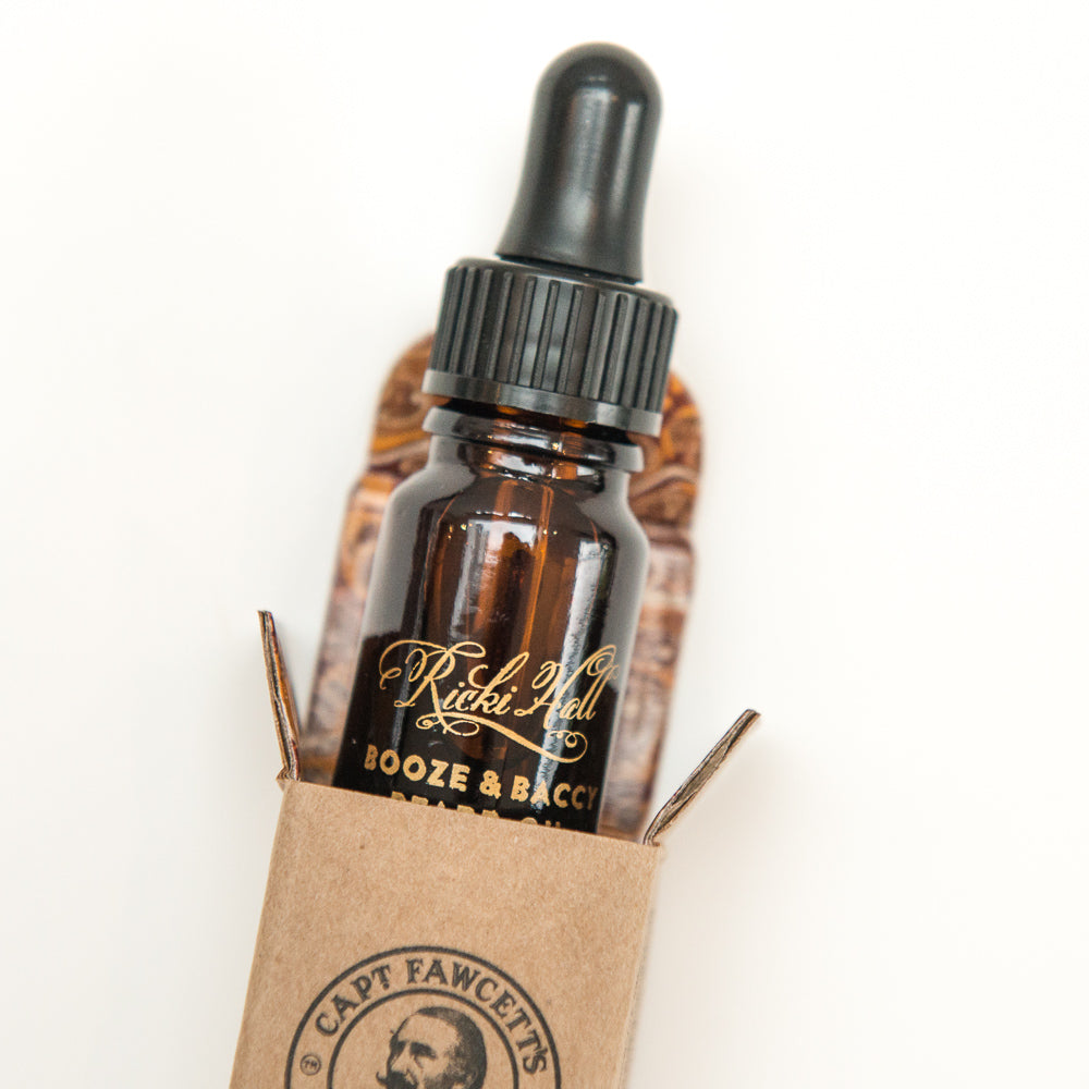 captain-fawcett-booze-baccy-beard-oil-10-ml-huile-de-barbe-format-voyage-tabac-e image 6