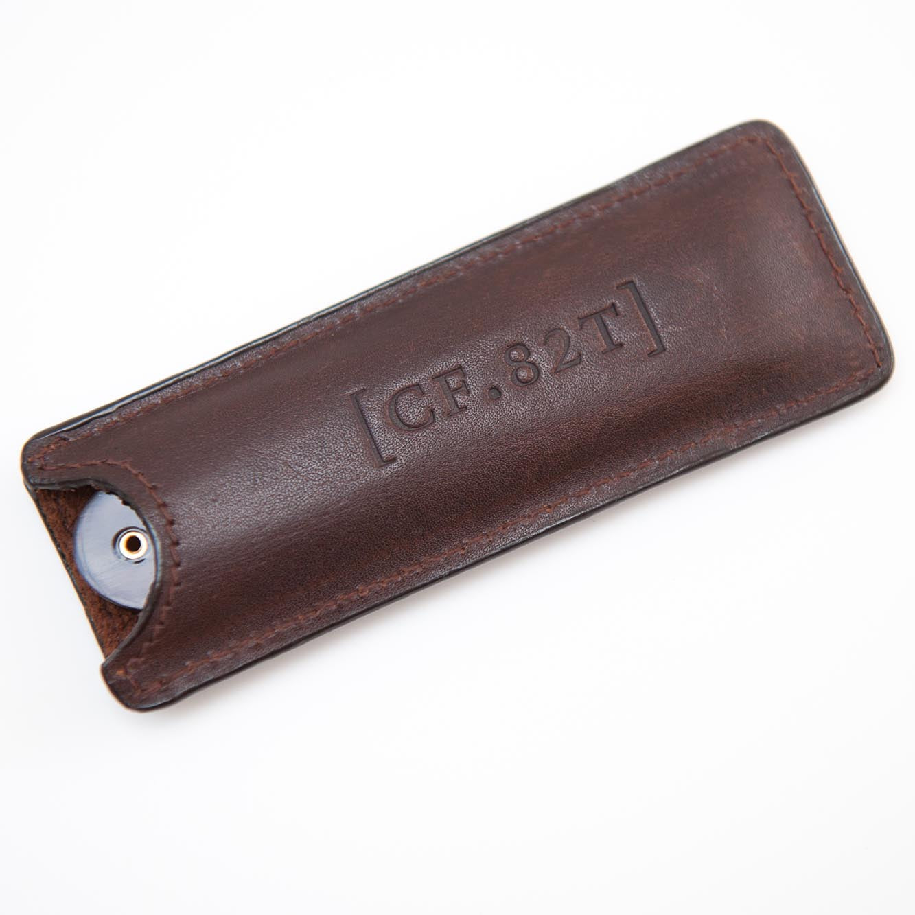 captain-fawcett-folding-pocket-beard-comb-cf-82t-with-leather-case-peigne-barbe- image 3