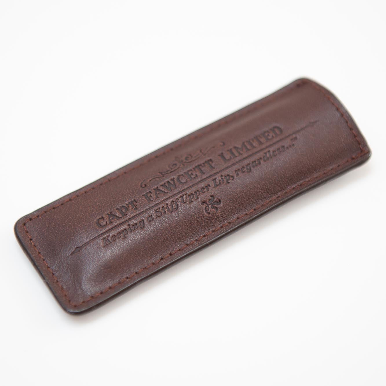 captain-fawcett-folding-pocket-beard-comb-cf-82t-with-leather-case-peigne-barbe- image 2