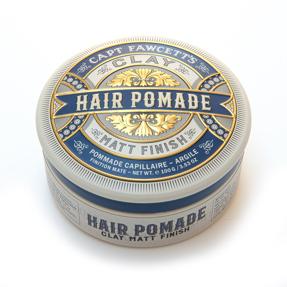 captain-fawcett-clay-pomade-pomade-argile-tenue-medium-fini-mat-cheveux-fins-nor image 1
