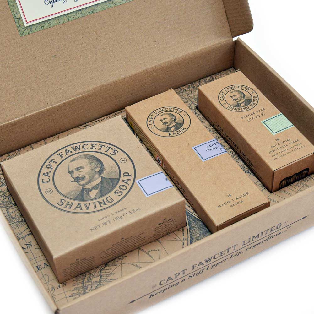captain-fawcett-coffret-rasage-complet-blaireau-faux-badger-rasoir-de-s-ret-et-s image 3