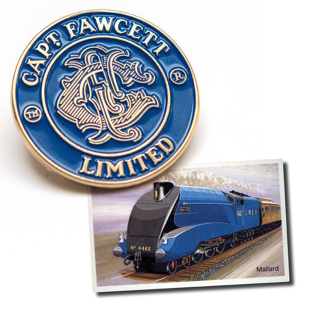 captain-fawcett-mallard-stove-enamel-badge-pin-s-maill-lner-bleu-et-or-collectio image 2