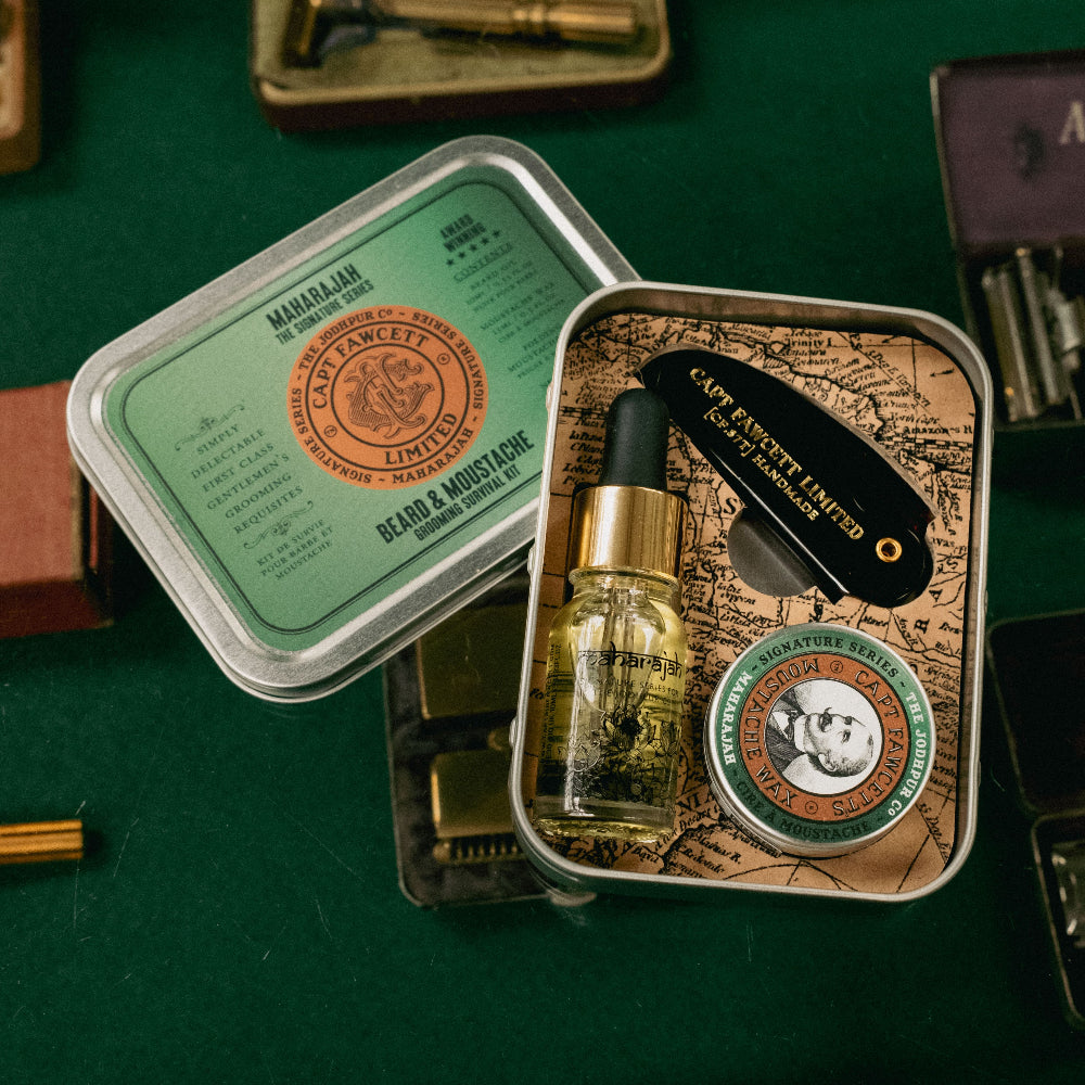 captain-fawcett-maharajah-grooming-survival-kit-coffret-de-voyage-huile-barbe-ci image 2