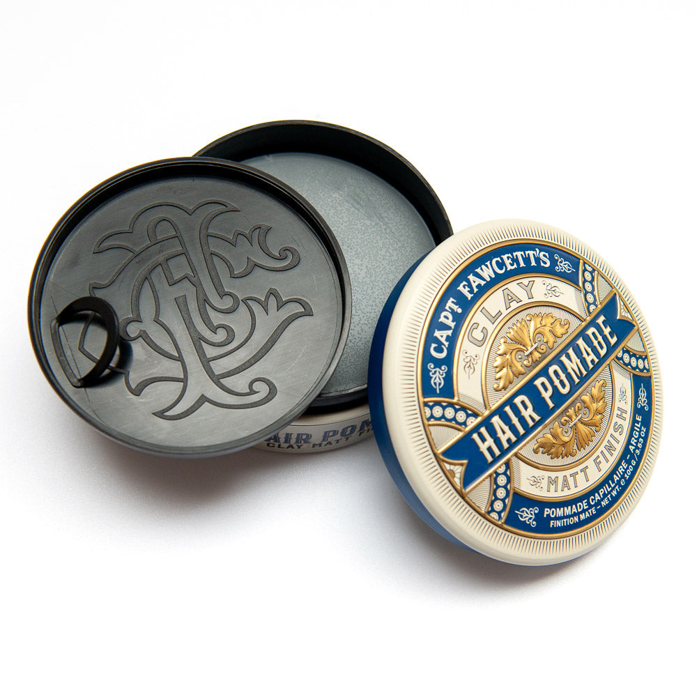 captain-fawcett-clay-pomade-pomade-argile-tenue-medium-fini-mat-cheveux-fins-nor image 3
