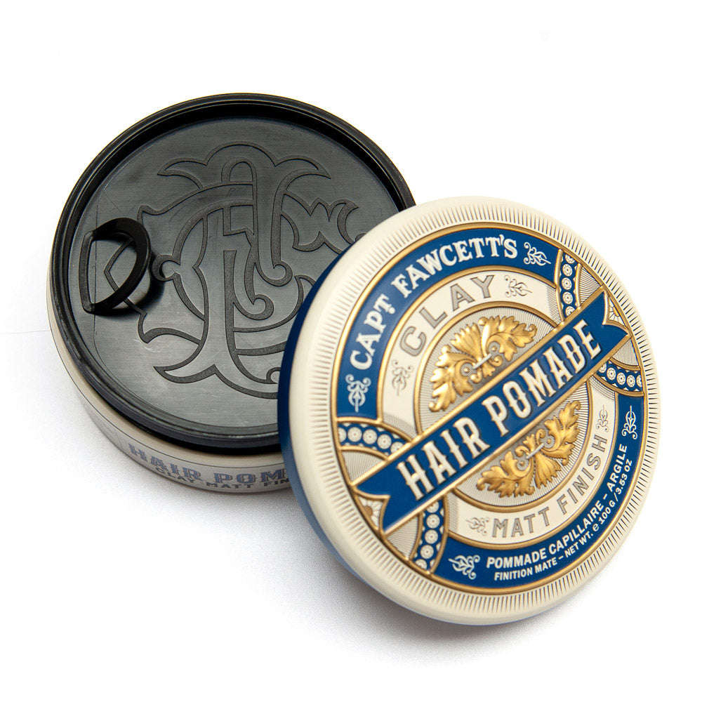 captain-fawcett-clay-pomade-pomade-argile-tenue-medium-fini-mat-cheveux-fins-nor image 2