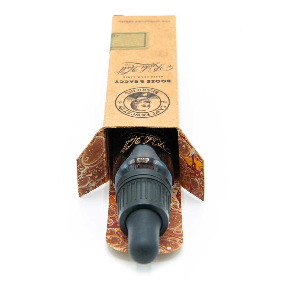 captain-fawcett-booze-baccy-beard-oil-10-ml-huile-de-barbe-format-voyage-tabac-e image 2