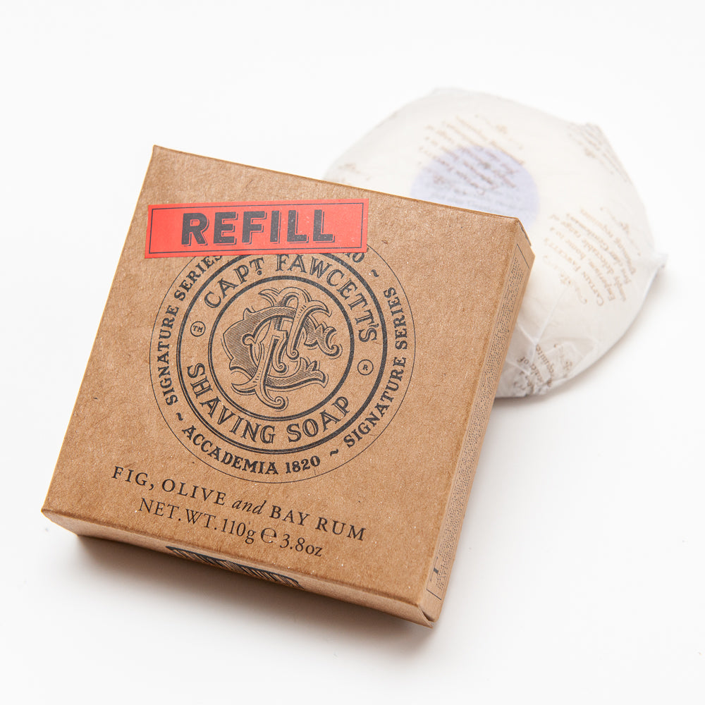 captain-fawcett-scapicchio-shaving-soap-refill-recharge-savon-raser-figue-olive- image 1