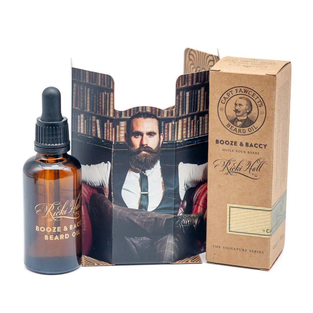captain-fawcett-booze-baccy-beard-oil-ricki-hall-50-ml-huile-barbe-tabac-miel-en image 2