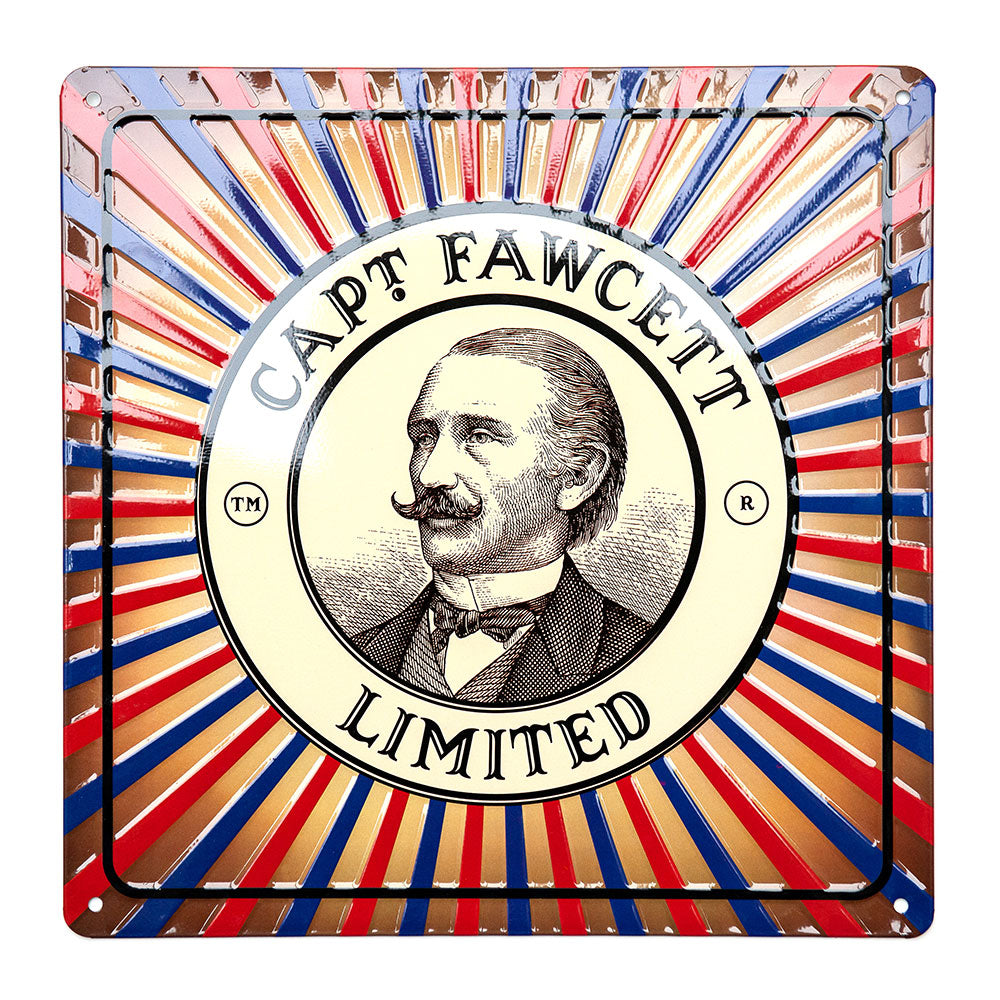 captain-fawcett-tin-plate-sign-plaque-d-corative-en-t-le-avec-logo-du-capitaine- image 1