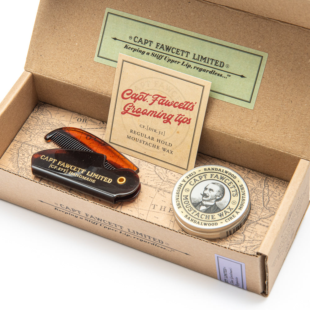 captain-fawcett-moustache-wax-folding-pocket-comb-cf-87t-set-cire-moustache-et-p image 5